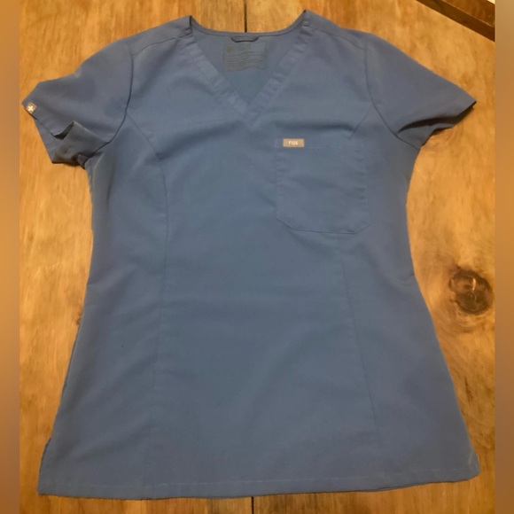 Figs Catarina Scrub Top Ceil Blue - Picture 2 of 4